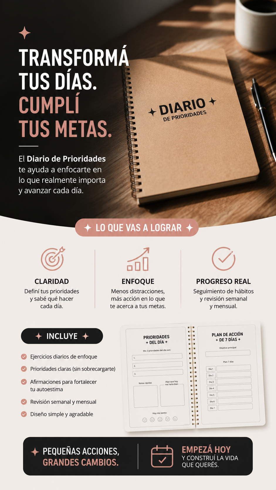 DIARIO DE PRIORIDAD + 4 BONOS DE REGALO