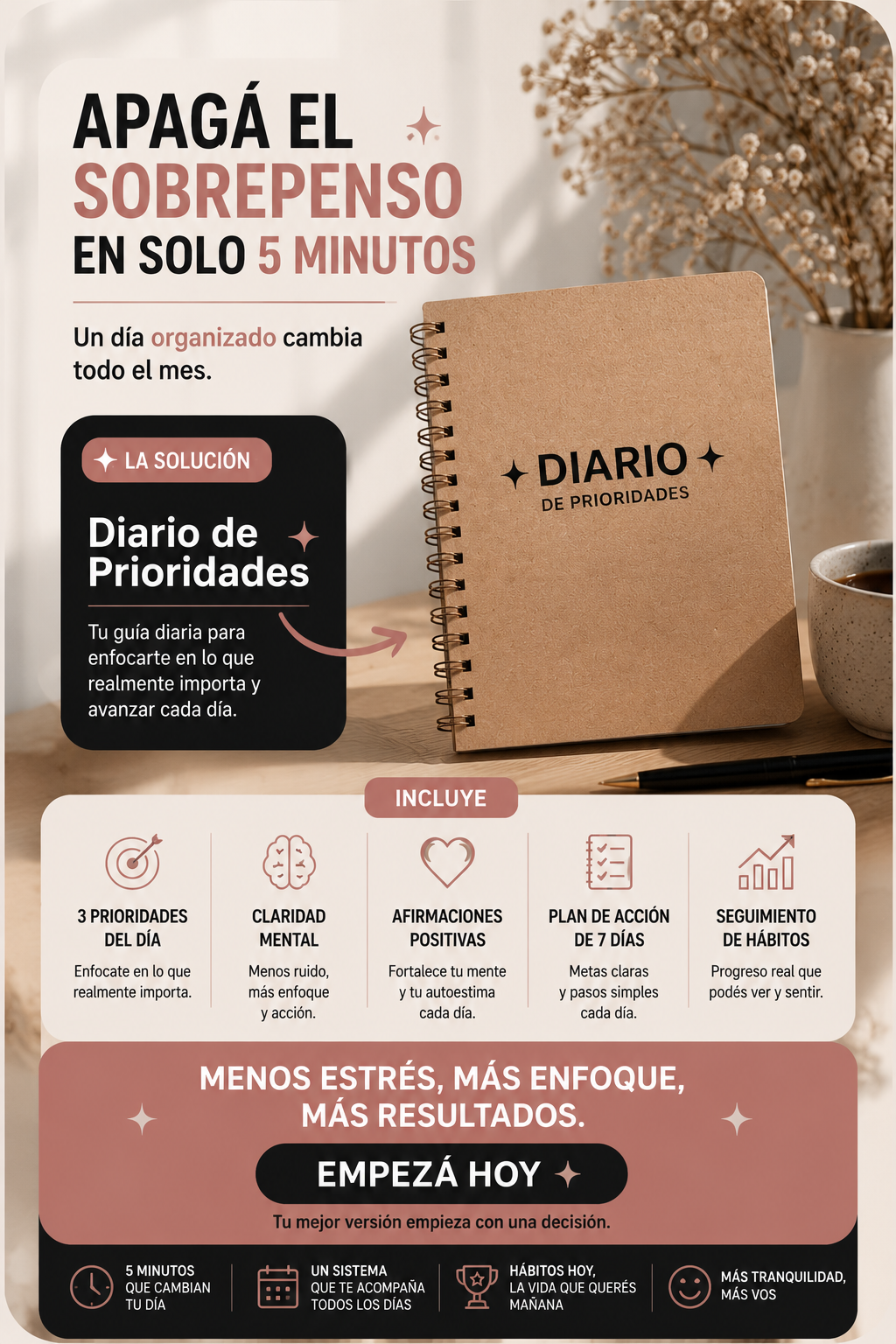 DIARIO DE PRIORIDAD + 4 BONOS DE REGALO